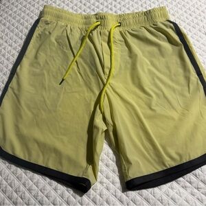 James Perse Yellow and Gray Performance Shorts